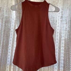 Madewell Burnt Red Mock Neck Tank
